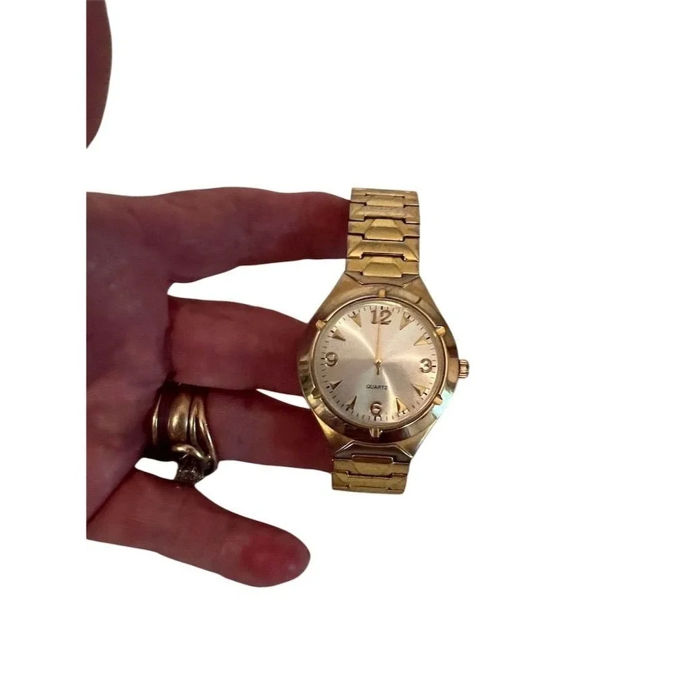 Vintage Men's Advance Quartz‎ Gold Tone Wristwatch Classic Style PUR54807W